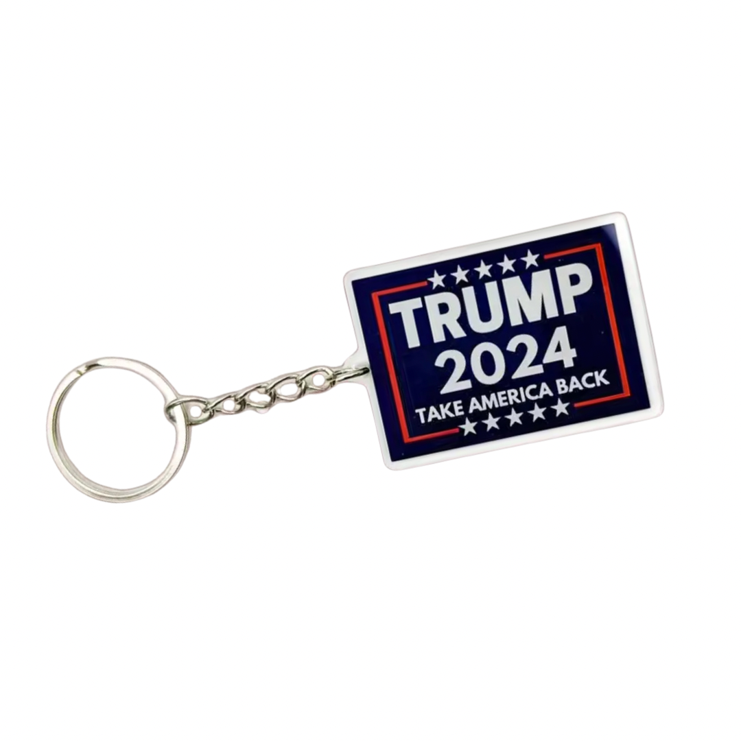 Trump 2024 Flag Keychain