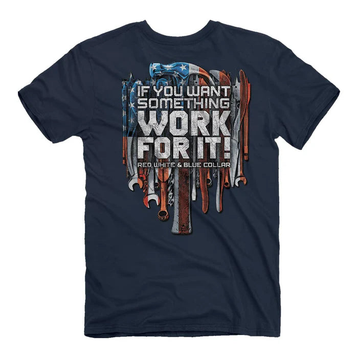 RED WHITE BLUE COLLAR TEE