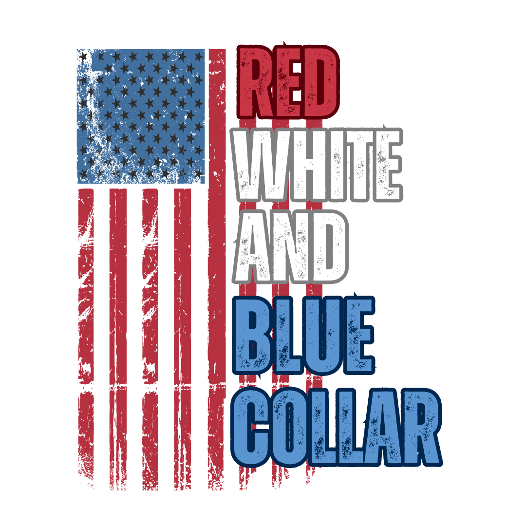 RED WHITE BLUE COLLAR DECAL