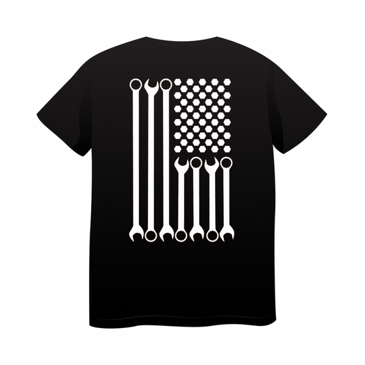 WRENCH FLAG TEE - BLACK